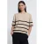 ICHI gebreide gestreepte trui met wol – beige