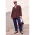 Trendyol Curve Dames Bruin Gestreept Lang Getailleerd Grote maten Blazers