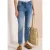 Cecil Dames Jeans met High Waist en smalle pijpen in Slim Fit in Blauw