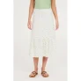 Protest midi rok met all over print ecru/groen