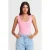 Mouwloze Blouse met Vierkante Halslijn in Slank Model