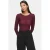 VILA semi-transparante top – donkerrood