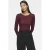 VILA semi-transparante top – donkerrood