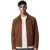 Heren Bruine Geitensuède Leren Harrington Biker Jas – Bursa