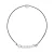 Diamond Bracelet 0,05 Cts Clos Set met Zwarte Nylon 925