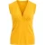 Mouwloze top met V-hals en draperie in mosterdgeel
