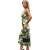 AX Paris Dames Bloemige Asymmetrische Cut Out Midi Jurk (Groen)