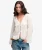 Blouse met Lange Mouwen en Vetersluiting White