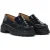 Summum Woman Shiny Leather Loafer With Rubber Sole Midnight Blue