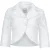 Elegante Witte Cropped Jas met Unieke Knoopdetails