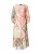 COMMA Jurk  beige / olijfgroen / oranje / pink