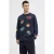 JACK & JONES ORIGINALS kersttrui gebreid donkerblauw