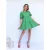 Groene mini-jurk voor dames met detail in de rug