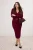 Trendyol Curve Dames Bordeauxrood Effen Maxi Lang Shift-model Grote maten Jurk