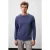 Geribde sweater met ronde hals