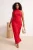 Trendyol Curve Dames Rood Effen Maxi Mouwloos Diploma-uitreiking / Gala Bodycon Grote maten Jurk