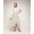 Lange uitlopende bloemenprint rok met elastische taille