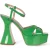 Moschino Patent Leather Platform Sandals Vernice Verde