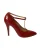 Maison Martin Margiela Puntneus met T-band in Rood Gepatineerd Leer