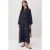 Trendyol Modest Dames Donkerblauw Bloemen Maxi Lang Avond / Dagelijks Recht Modest Jurken