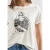 Street One Dames Shirt met ronde hals en frontprint in Wit