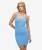 Rugloze Gebreide Mini-jurk Blauw