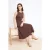 TRENDYOLMİLLA Dames Bruin Effen Midi Mouwloos Casual Skater Jurken
