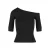 Urban Classics Curvy asymmetrische top zwart