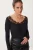 Blouse met Kanten Details en Lange Mouwen