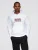 Ombre Sweatshirt  grijs / rood / wit