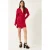 Bodycon Mini-jurk met Rimpeldetails en V-hals