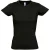 SOLS Dames/Dames Imperial T-shirt (Diep zwart)