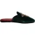 Dolce & Gabbana Groene Fluwelen Kruz Sieraden Slippers Schoenen