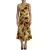Dolce & Gabbana Witte Zonnebloemprint Sheath Midi Dameszijde