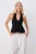 TRENDYOLMİLLA Dames Zwart Effen Mouwloos Getailleerd Blouses