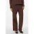 VERO MODA wide leg regular waist casual broek donkerbruin