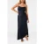 Forever New Mia Petite Boat Neck Satin Maxi Dress Navy