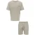 ONLY & SONS regular T-shirt en short met textuur beige