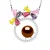 BUTTERFLY zoetwater parel Ronde 8-9mm Chocolate 925