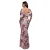 Off-shoulder Jurk met Bloemenstrik op de Rug Dames Goddiva Maxi