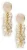 LOTT. gioielli Oorbellen Dames Gb Cluster Of Thick Sequins, Kleur: Creme