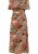 Faina midi-jurk Dames Rood Veelkleurig