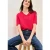 Cecil Dames Basic shirt met V-hals in Rood