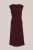 WE Fashion – Dames midi jersey mouwloze jurk met plooidetail – Regular fit – Bordeauxrood –