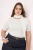 Trendyol Curve Dames Ecru Effen Kort Getailleerd Grote maten Blouses