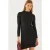 Geribbelde Jersey Mini-jurk met Ronde Hals