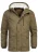 INDICODE JEANS Winterjas ‘ Crossing ‘  bruin / olijfgroen