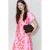 Mango viscose midi gebloemde jurk – roze