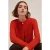 Motivi Openwork Knitted Cardigan Red