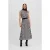 Karl Lagerfeld Chevron Pleated Dress Black/white/pink Chevron